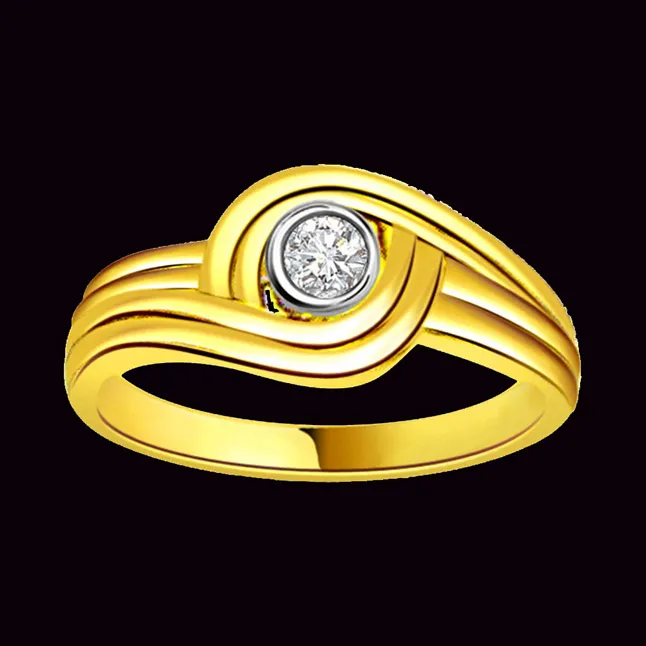 Real Diamond Solitaire Gold Ring (SDR472)