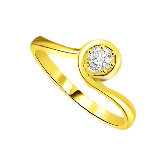 Real Diamond Solitaire Gold Ring (SDR475)