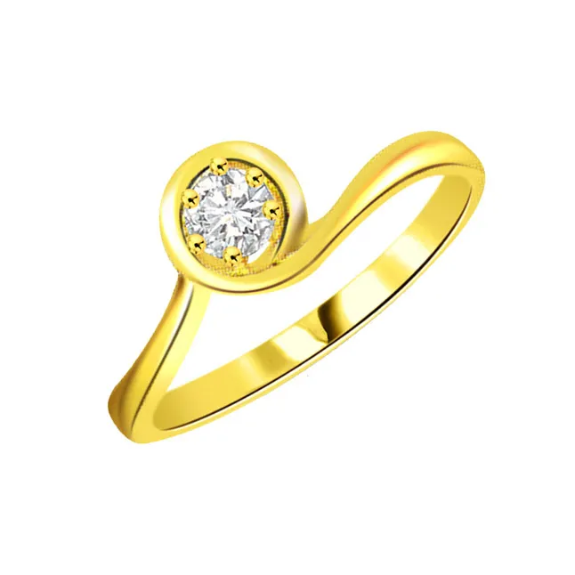 Real Diamond Solitaire Gold Ring (SDR475)