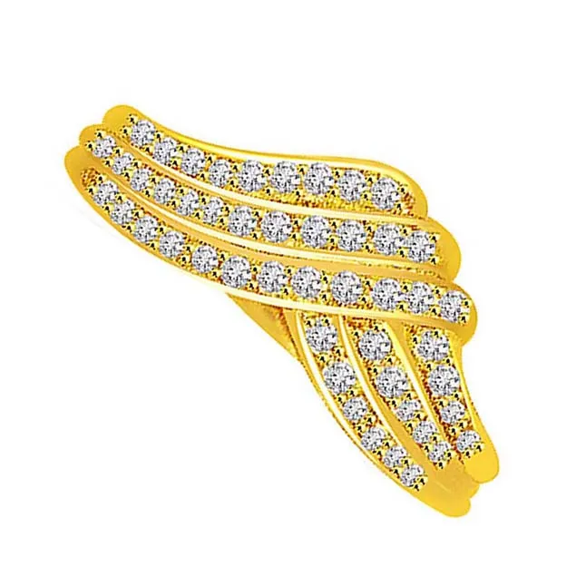 Designer Real Diamond Gold Ring (SDR477)