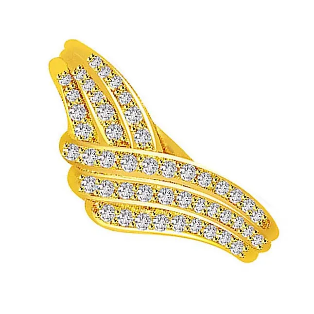 Designer Real Diamond Gold Ring (SDR477)