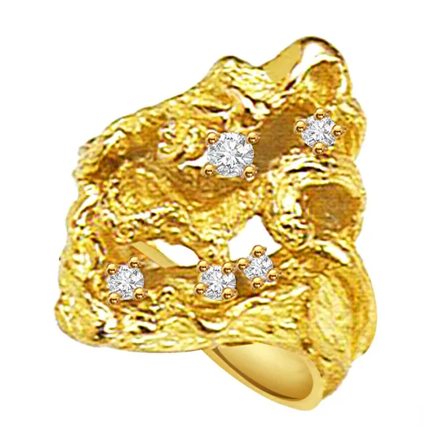 Designer Real Diamond Gold Ring (SDR482)