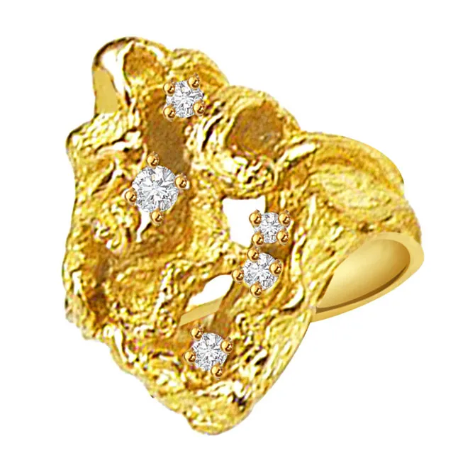 Designer Real Diamond Gold Ring (SDR482)