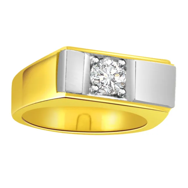 Two-Tone Real Diamond Gold Ring (SDR486)