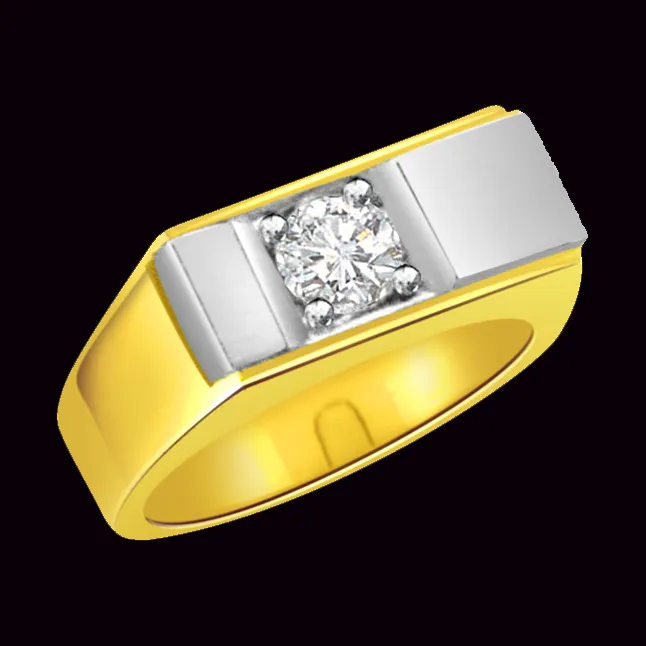 Two-Tone Real Diamond Gold Ring (SDR486)