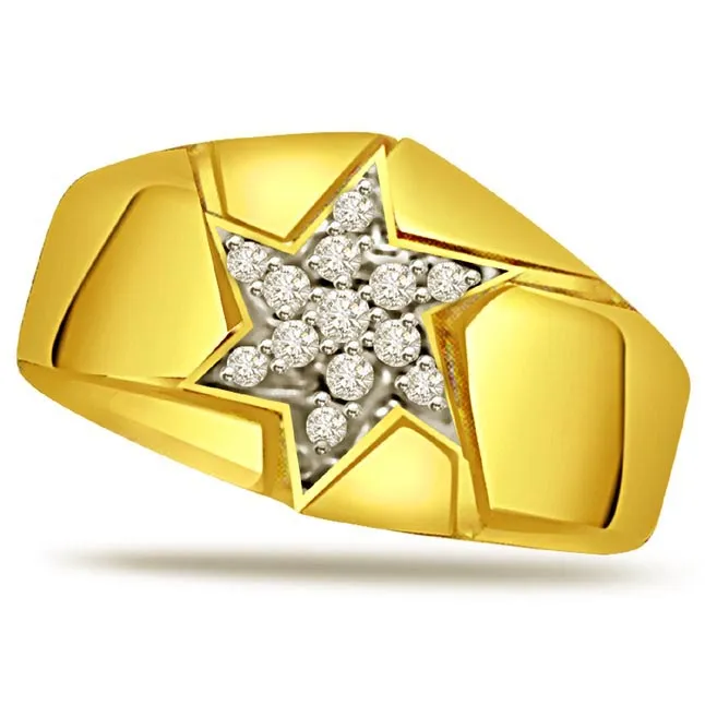 Diamond 18k Gold Men's rings