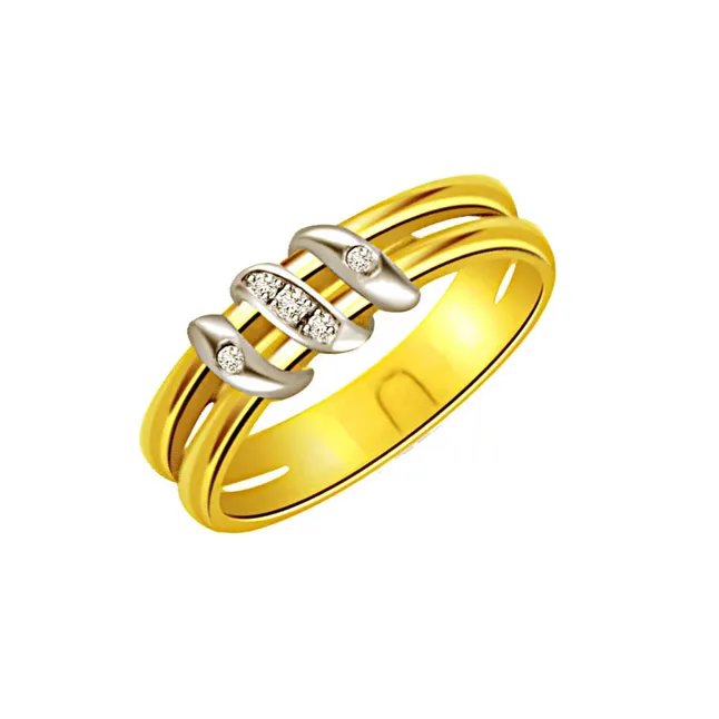 0.35ct Diamond Gold rings -White Yellow Gold rings