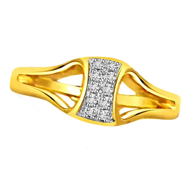 Trendy Real Diamond 18kt Ring (SDR496)