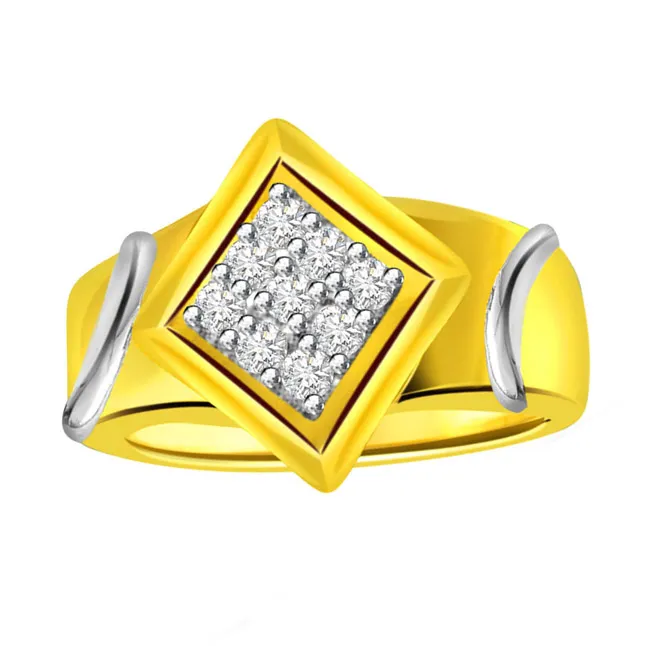 Two-Tone Real Diamond Gold Ring (SDR500)