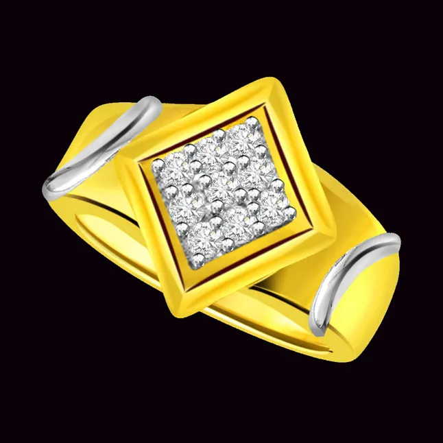 Two-Tone Real Diamond Gold Ring (SDR500)