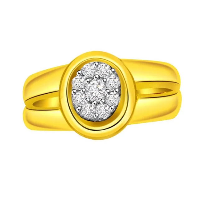 Classic Real Diamond Gold  Ring (SDR501)