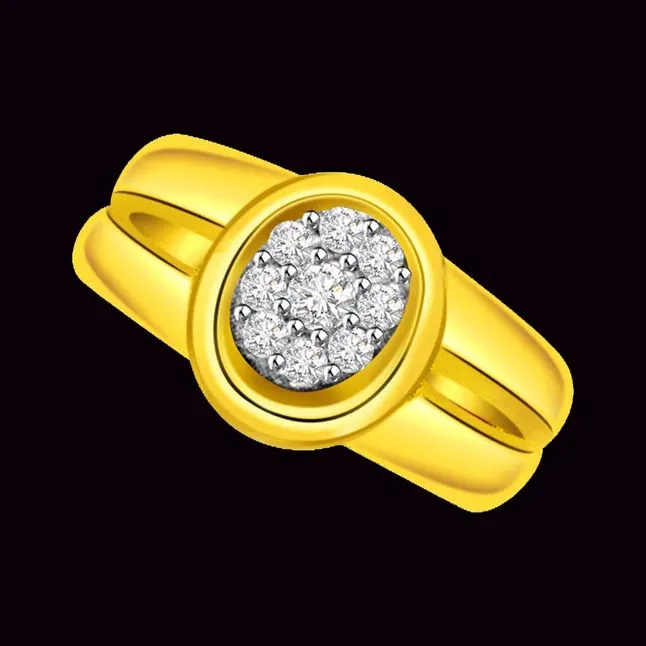 Classic Real Diamond Gold  Ring (SDR501)