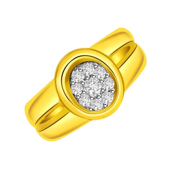 Classic Real Diamond Gold  Ring (SDR501)