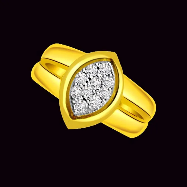 Designer Real Diamond Gold Ring (SDR505)