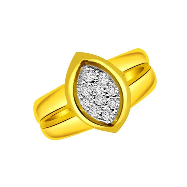 Designer Real Diamond Gold Ring (SDR505)
