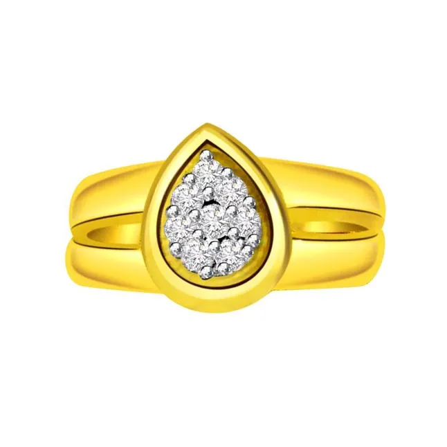 Classic Real Diamond Gold  Ring (SDR506)