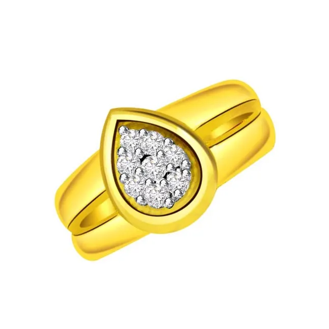 Classic Real Diamond Gold  Ring (SDR506)