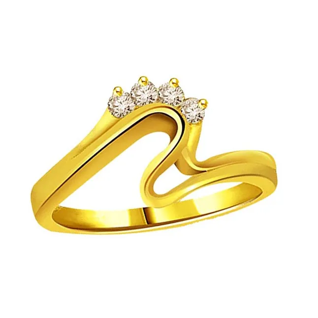 Classic Real Diamond Gold Ring (SDR507)