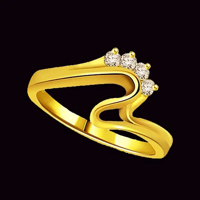 Classic Real Diamond Gold Ring (SDR507)