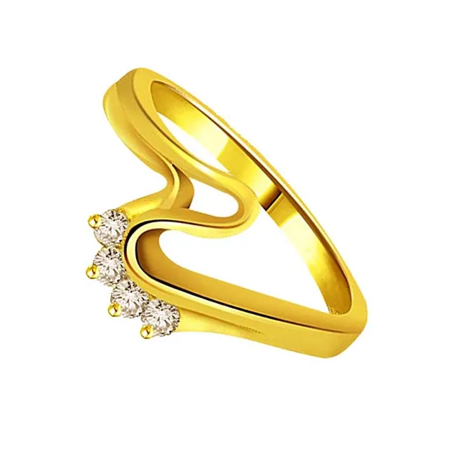 Classic Real Diamond Gold Ring (SDR507)