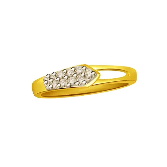 Classic Real Diamond Gold Ring (SDR508)