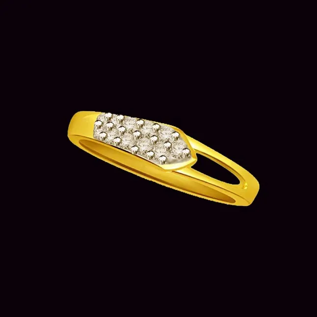 Classic Real Diamond Gold Ring (SDR508)