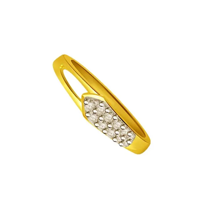 Classic Real Diamond Gold Ring (SDR508)