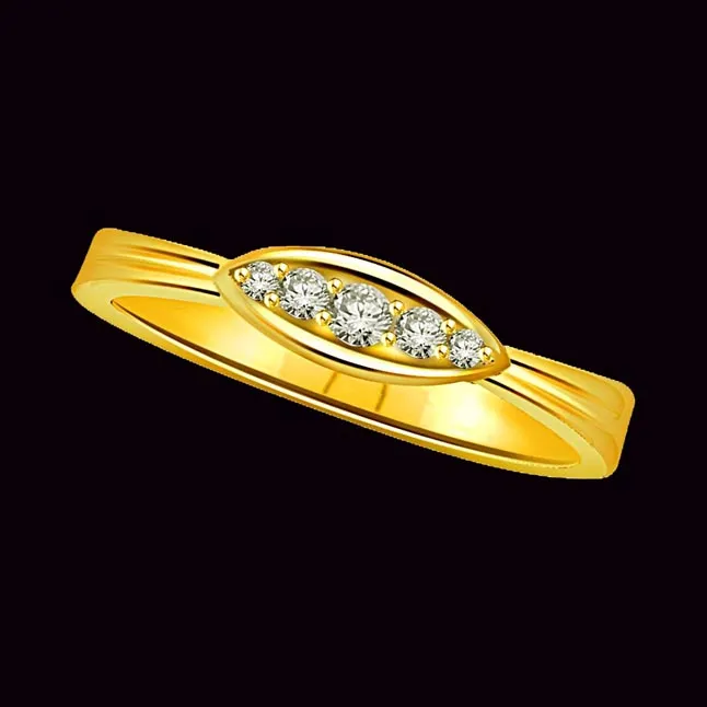 Classic Real Diamond Gold Ring (SDR510)