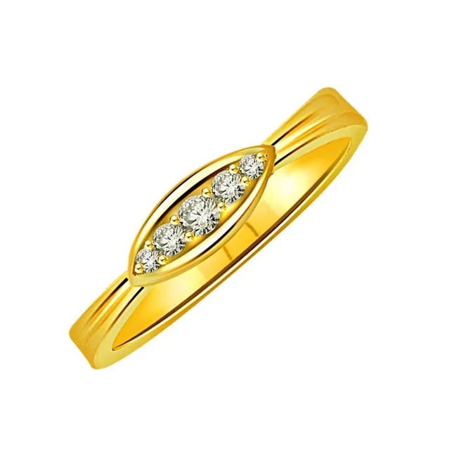 Classic Real Diamond Gold Ring (SDR510)