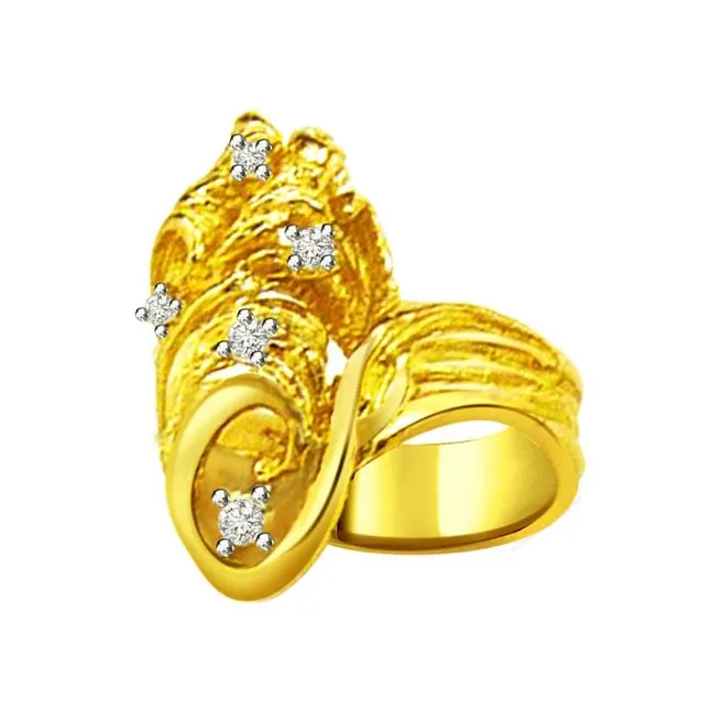 Classic Real Diamond Gold Ring (SDR521)