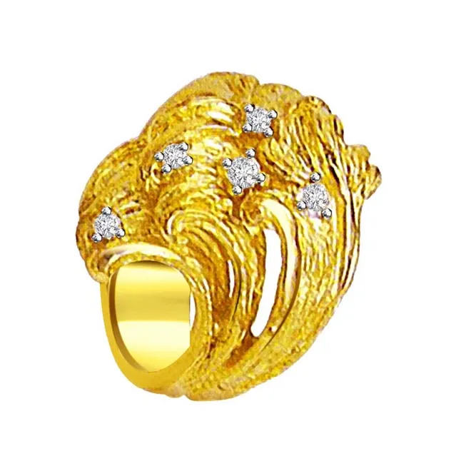 Classic Real Diamond Gold Ring (SDR522)