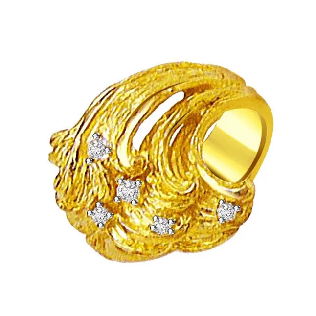 Classic Real Diamond Gold Ring (SDR522)