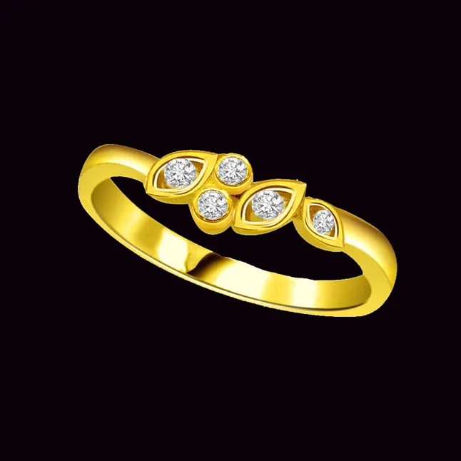 Designer Real Diamond Gold Ring (SDR538)