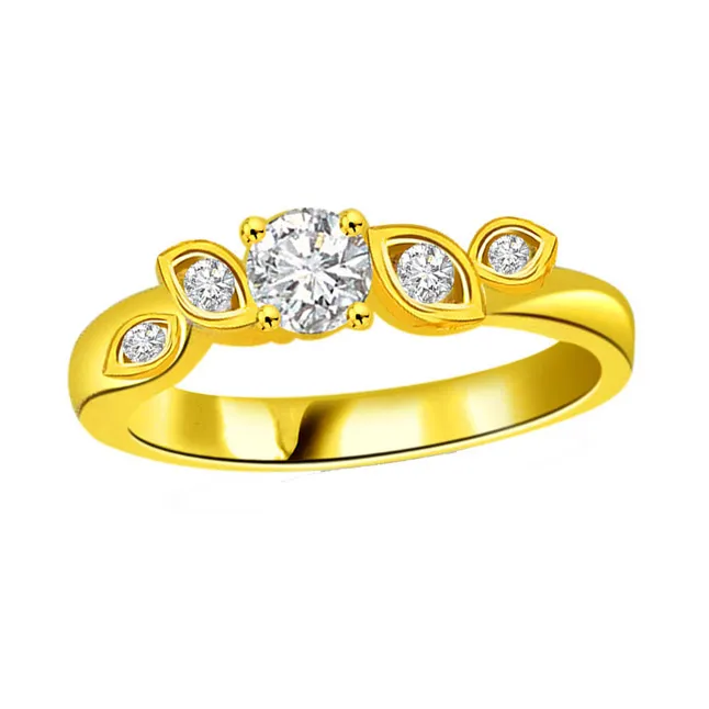 Designer Real Diamond Gold Ring (SDR539)
