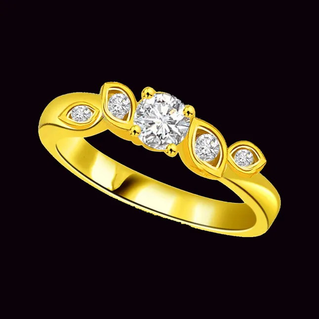 Designer Real Diamond Gold Ring (SDR539)