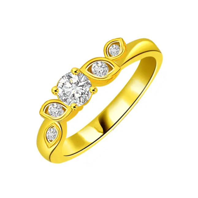 Designer Real Diamond Gold Ring (SDR539)