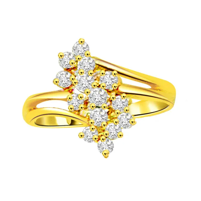 Designer Real Diamond Gold Ring (SDR541)