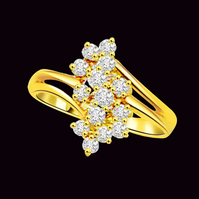 Designer Real Diamond Gold Ring (SDR541)