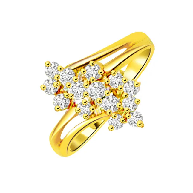 Designer Real Diamond Gold Ring (SDR541)