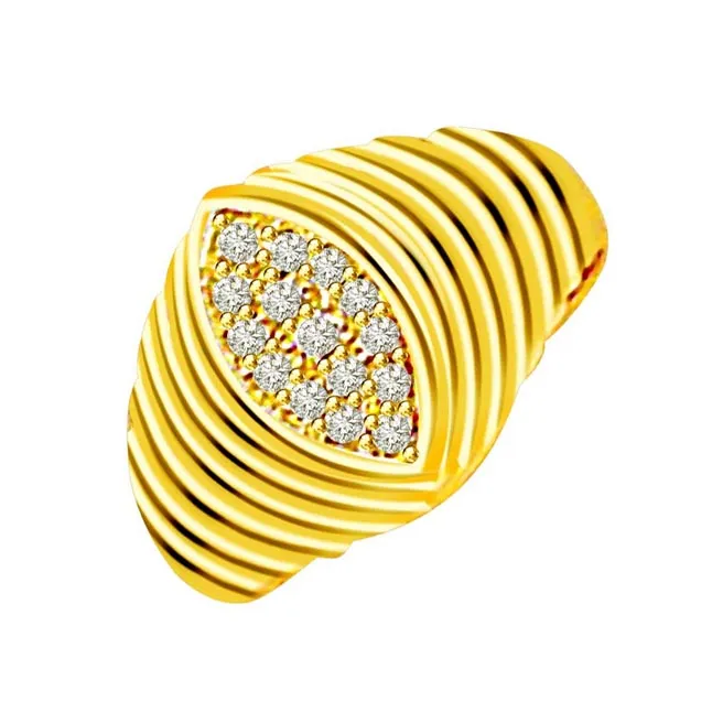 Trendy Real Diamond 18kt Ring (SDR543)