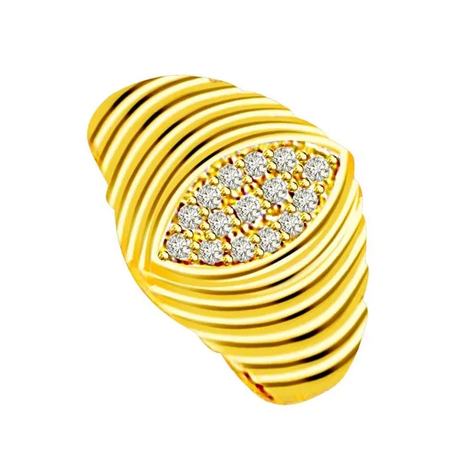 Trendy Real Diamond 18kt Ring (SDR543)