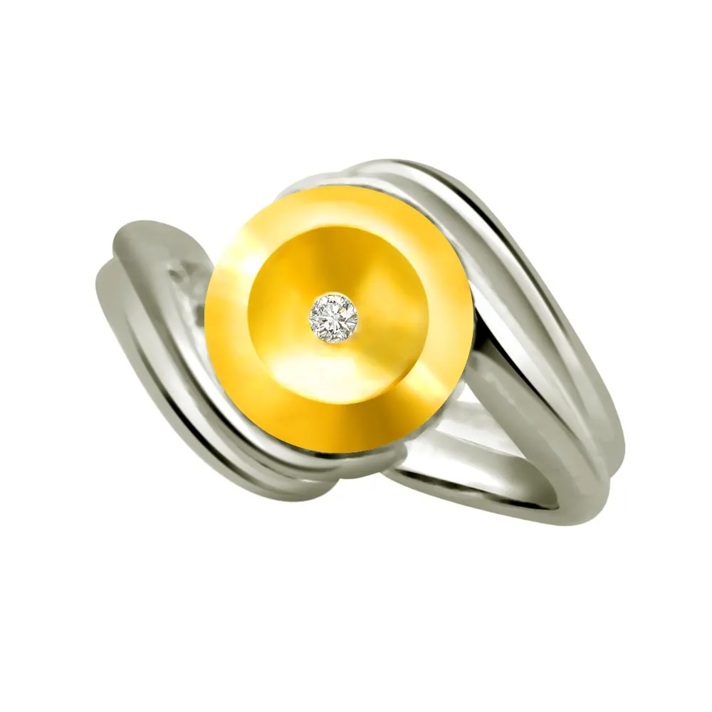 Diamond Solitaire Gold rings SDR547 -18k Engagement rings