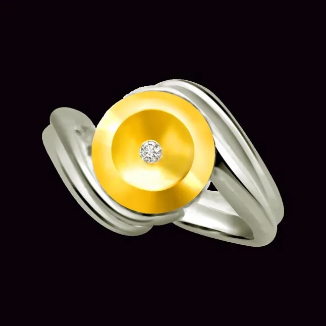 Real Diamond Solitaire Gold Ring (SDR547)