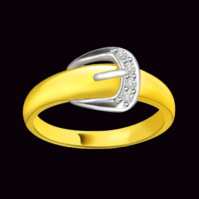 Two-Tone Real Diamond Gold Ring (SDR555)