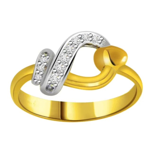 Designer Diamond Gold rings SDR559 -White Yellow Gold rings
