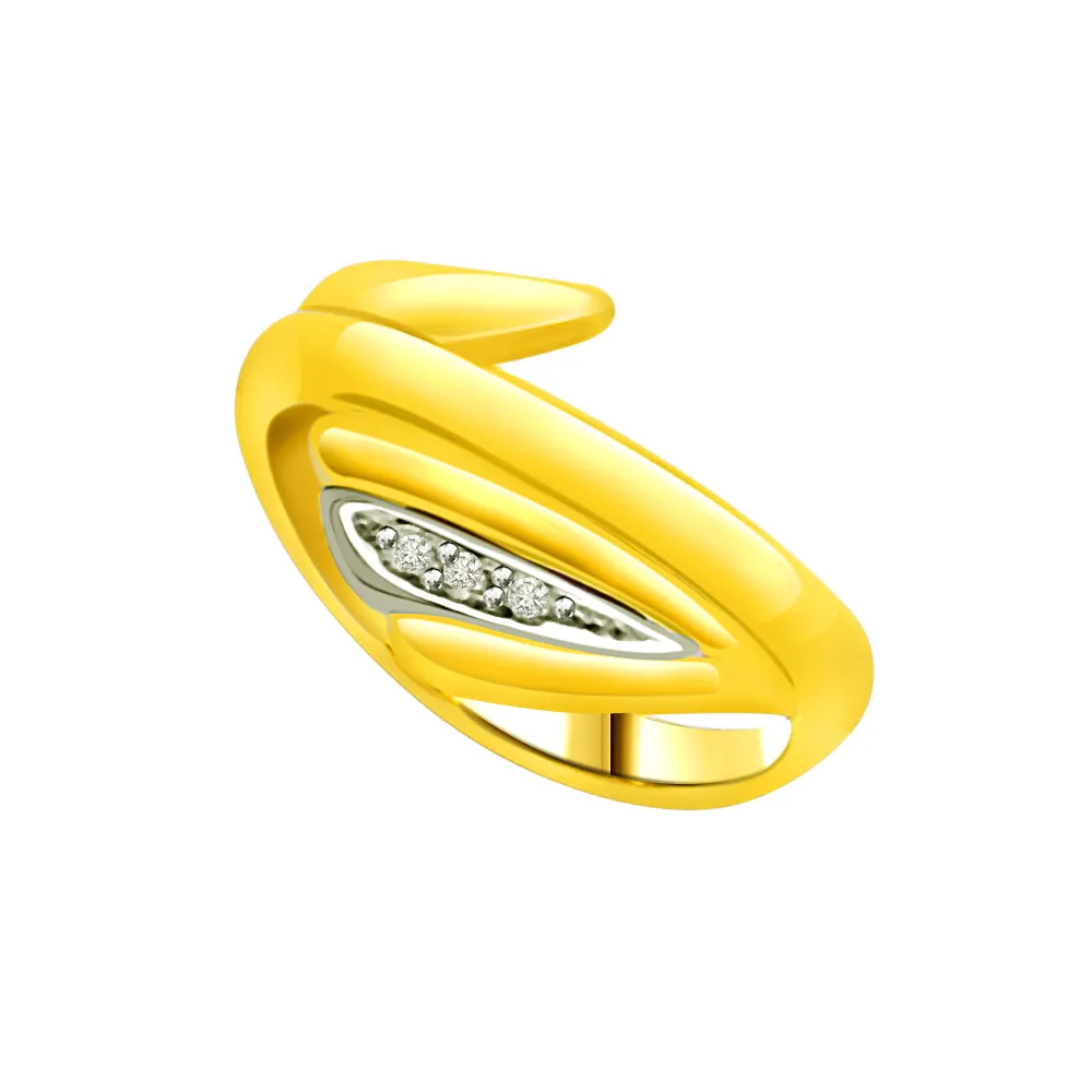 Two -Tone Diamond Gold rings SDR560 -3 Diamond rings