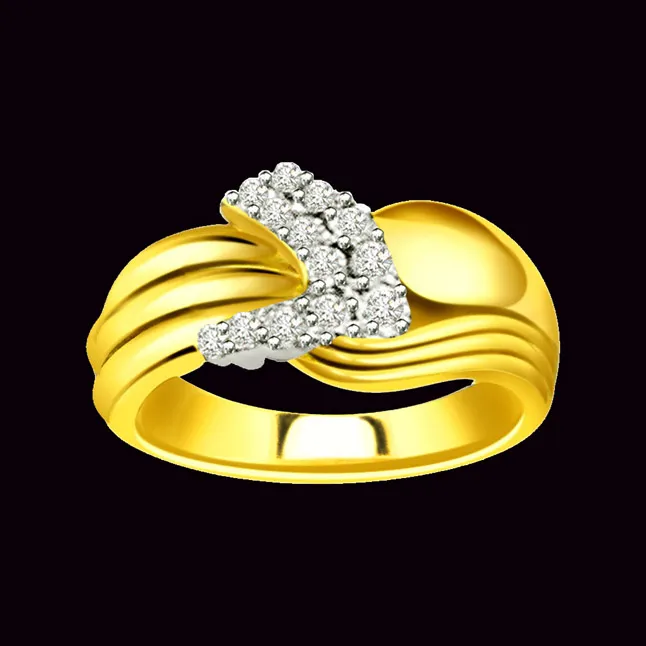 Designer Real Diamond Gold Ring (SDR572)