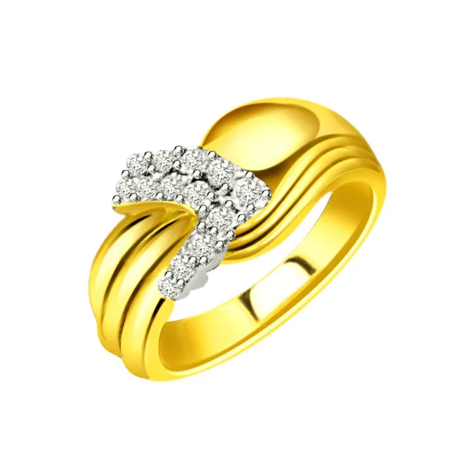 Designer Real Diamond Gold Ring (SDR572)