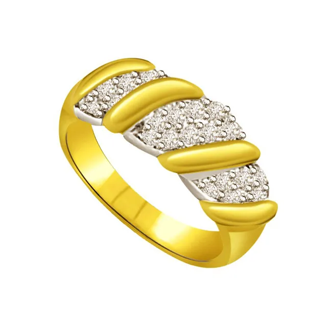 Classic Real Diamond Gold  Ring (SDR573)