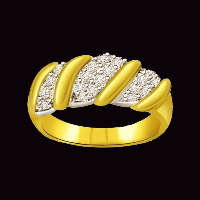 Classic Real Diamond Gold  Ring (SDR573)